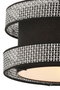 Opviq Halo Lámpara de Araña Gris y Negro